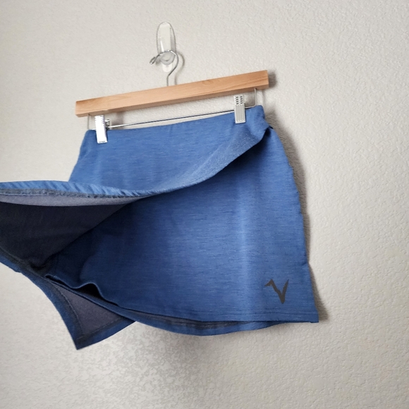 VOORMI Solstice blended wool mini skirt‎ pull on athletic skirt in blue size XS - Picture 8 of 9